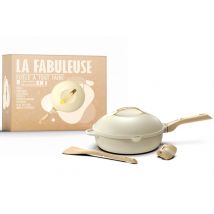 Poêle antiadhérente Cookut La Fabuleuse 8-en-1 - Coloris : Meringue