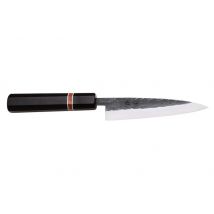 Couteau universel japonais artisanal Yuzo Black SLD - Bois ébène et cognassier 13,5cm
