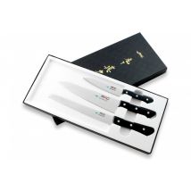 Coffret 3 couteaux japonais Mac Chef acier AUS-8 - universel chef et pain