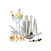 Coffret à cocktail Deluxe Pulltex acier inox - 7 pièces et recettes