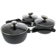 Set de 3 casseroles 16/18/20cm Pradel Excellence Onda tous feux / induction - 3 manches amovibles