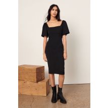 Short Sleeves Square Neckline Dress Romea for Woman - Black - Size 2 - ba&sh