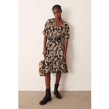 Short Sleeves Crossover Neckline Dress Tabby for Woman - Black - Size 3 - ba&sh