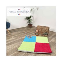 Tapis de parc 95 x 95 cm Vert-Bleu-Rouge