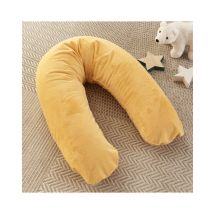 Coussin de grossesse et allaitement PREMIUM Polaire corail Polaire jaune