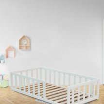 Lit au sol 70x140 Bois blanc