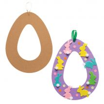 Easter Egg Craft Wreath Blanks (Pack of 10) Decorate & Personalise, 23.5cm