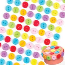 Coloured Stick-on Buttons (Pack of 112)