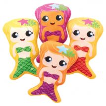 Cuddly Mermaids (Pack of 4) Soft Toys, 4 Assorted Designs, 20cm, Gift For Boys & Girls