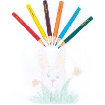 Easter Mini Colouring Pencils (Pack of 8 boxes) Easter Craft Supplies 6 assorted pencil colours - Yellow, Red, Blue, Purple, Dark Green & Orange