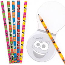 Funky Faces Pencils (Pack of 12) Drawing
