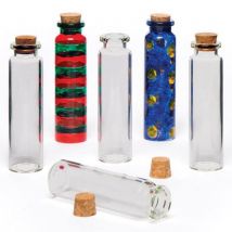 Mini Glass Bottles (Pack of 8) Art Supplies, Art Materials