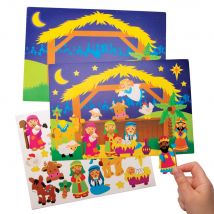 Nativity Sticker Scene Kits (Pack of 4)