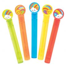 Rainbow Touchable Bubbles (Pack of 10) Pocket Money Toys 5 assorted tube colours - Blue, Green, Yellow, Red & Orange