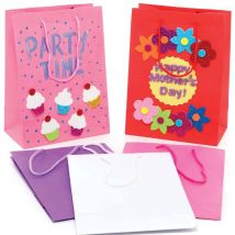Red, Pinks & Purple Gift Bags (Pack of 10)