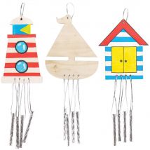 Seaside Wooden Windchimes (Pack of 4) Nature Craft Kits