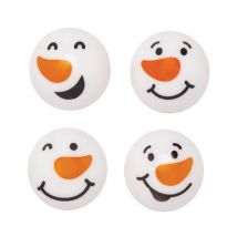 Snowman Light-up High Bounce Balls (Pack of 4) Christmas Toys