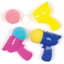 Space Sponge Shooters (Pack of 6) Pocket Money Toys, Assorted Colours