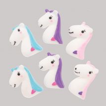 Stretchy Unicorns (Pack of 6) Soft & Sensory Toys 3 assorted colours - White/Pink, White/Purple & White/Blue