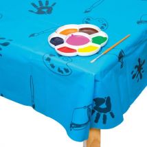 Super Value Splash Mat (Each) 150cm x 150cm, Plastic - Easy Wipe, Craft Supplies, Blue