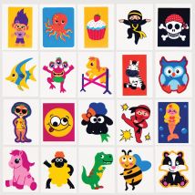 Temporary Tattoos For Kids Bumper Assortment (Pack of 80) Small Toys