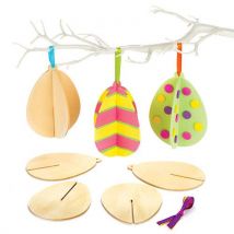 Wooden 3D Easter Eggs (Pack of 6) Easter Crafts For Kids