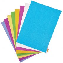 Glitter A4 Card 250gsm (Pack of 16) Craft Supplies Card & Paper