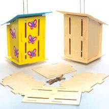 Wooden Butterfly House Kits (Pack of 2) Wood Craft Kits For Kids