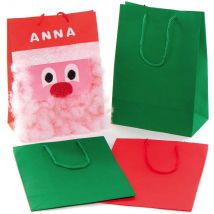 Christmas Gift Bags  (Pack of 10) Christmas Craft Supplies