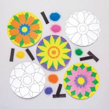 Flower Sand Art Magnet Kits (Pack of 6) Craft Kits