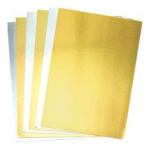 Gold & Silver A4 Metallic Card 250gsm (Pack of 20) Craft Supplies Card & Paper