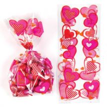 Heart Cellophane Bags (Pack of 20) Party Supplies