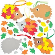 Leafy Hedgehog Foam Decoration Kits (Pack of 5) Craft Kits