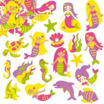 Foam Mermaid Stickers (Pack of 120) Craft Embellishments