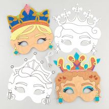 Princess Colour-in Masks (Pack of 8) Craft Kits