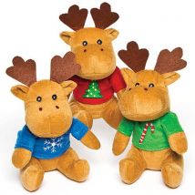 Reindeer Jumper Plush Pals (Pack of 3) Christmas Toys