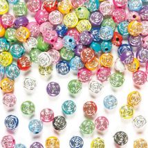 Rose Sparkle Beads (Pack of 400) Jewellery Making