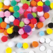 Self-Adhesive Pom Poms (Pack of 200) Craft Supplies