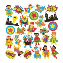Star Superhero Foam Stickers (Pack of 120) Craft Embellishments