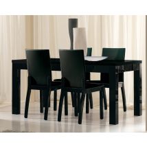 Table de repas Roma laqué noir - Basika