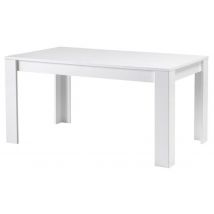 Table de repas Modena laquée blanc Blanc - 77 x 160 x 90cm - Basika
