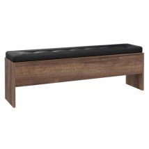 Banc coffre Bellevue Chene/pu noir - 56 x 165 x 36.8cm - Basika