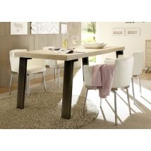 Table de repas avec piètement métal Goa chene blond - Basika