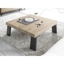 Table basse avec piètement métal Goa chene blond - Basika