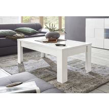Table basse Damier blanc brillant - Basika