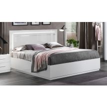 Lit Star laqué blanc Blanc - 113 x 166 x 213cm - Basika