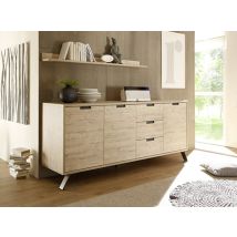 Buffet 3 portes 3 tiroirs Goa chene blond - Buffet - Basika