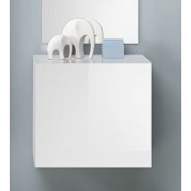 Cube 1 porte Infinity Blanc laqué - 30 x 55 x 50cm - Basika