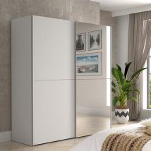 Armoire Kaikais Blanc mat - 190 x 170 x 61cm - Basika