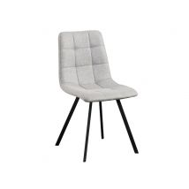 Chaise de séjour Chilli 2 Tissu gris - 88 x 45 x 53cm - Basika